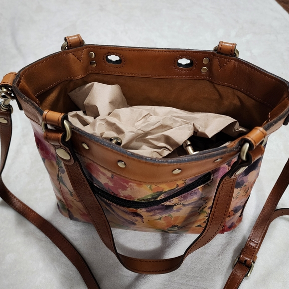 Patrisha Nash Leather Floral Rainforest P828430 Crossbody Purse - Picture 16 of 16